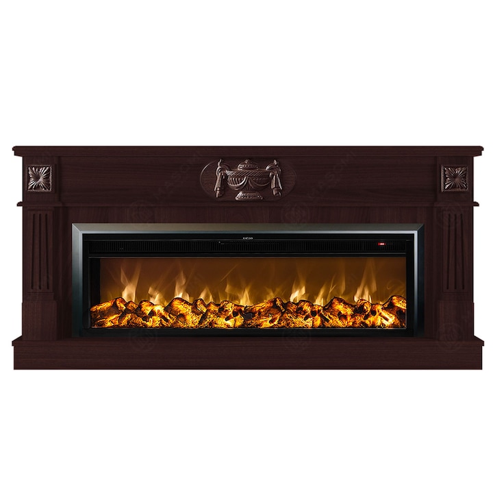 Semineu electric, Masomi, Verona 50 & Tasmania-50' 1600 W, Nuc negru, 177*84*30 cm