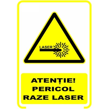 Set de 2 indicatoare A5 - atentie raze laser Set de 2 indicatoare A5 - atentie raze laser