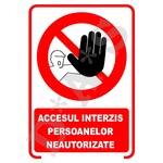 Indicator Accesul Persoanelor Neautorizate Strict Interzis Komatex 20x30cm Emag Ro