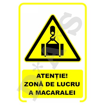 Set de 2 indicatoare A5 - atentie zona de lucru Set de 2 indicatoare A5 - atentie zona de lucru