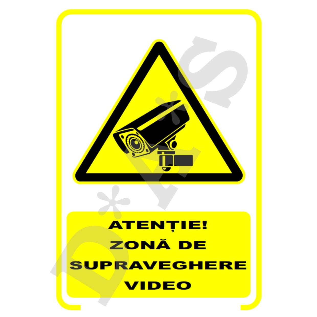 Set de 4 indicatoare A5- zona de supraveghere video