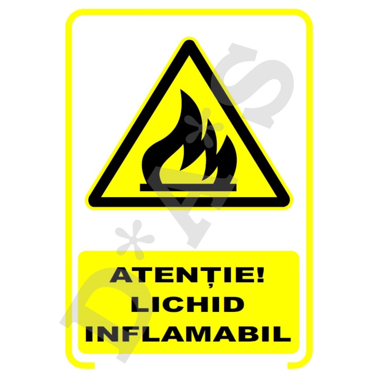 Set de 2 indicatoare A5 - atentie lichid inflamabil