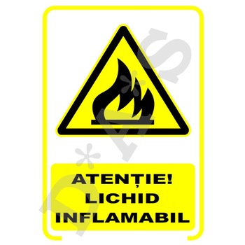 Set de 2 indicatoare A5 - atentie lichid inflamabil Set de 2 indicatoare A5 - atentie lichid inflamabil
