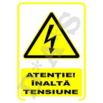 Set de 2 Indicatoare A5- atentie inalta tensiune Set de 2 Indicatoare A5- atentie inalta tensiune