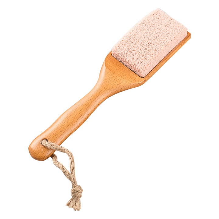 Pila cosmetica pentru picioare AMRINUGL, maner lemn de fag, roz, 56x230mm