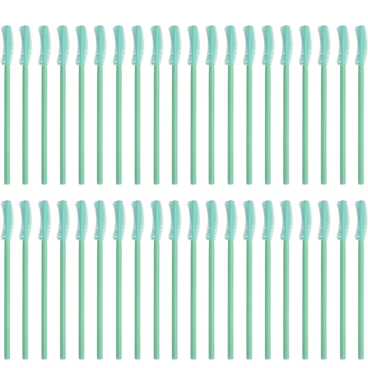 Perie de rimel de unica folosinta, Peysaitr, set 100 bucati, cap flexibil, manere din plastic