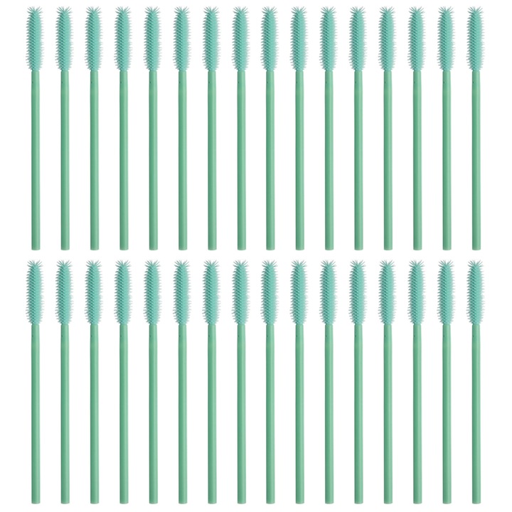 Perie de unica folosinta pentru rimel, Peysaitr, set 100 bucati, maner plastic, cap flexibil, bristles moi