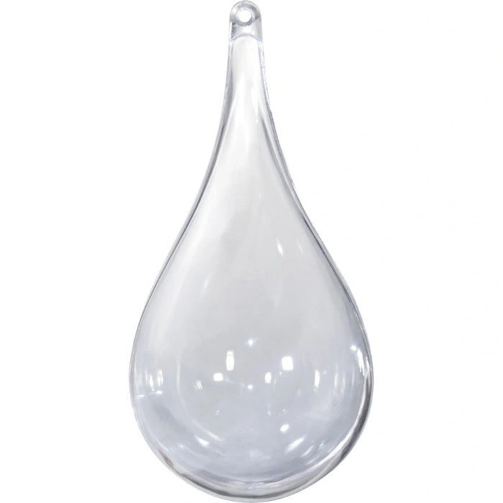 Accesoriu decorativ lacrima, Acril, 11 x 5 cm, Transparent