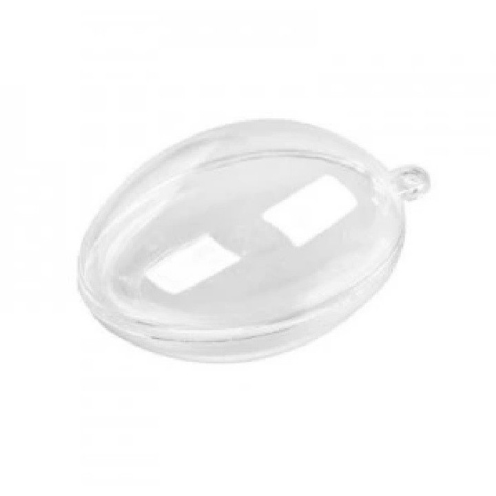 Ou decorativ, Acril, transparent, 10x7 cm