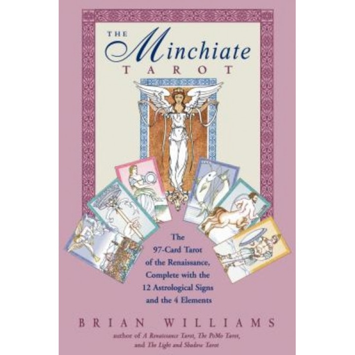 Карти The Minchiate Tarot, Ренесанса, Пълно с 12-те астрологични знака и 4-те елемента, Брайън Уилямс автор, 97 бр