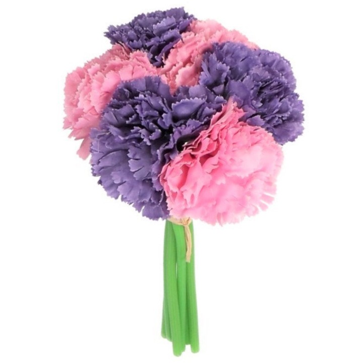 Buchet flori artificiale, 24 cm, Multicolor