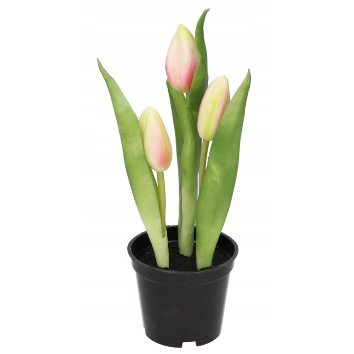 Lalele artificiale in ghiveci, Cauciuc, Multicolor