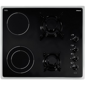 Plita Incorproabila Hansa Bhmi61414030 Mixta 2 Zone Gaz 2 Zone Vitroceramice Aprindere Electrica Sticla Neagra Emag Ro