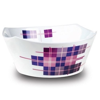 Bol adanc pentru salata Nava, portelan, diametru 23,8 cm, seria Carreaux Bol adanc pentru salata Nava, portelan, diametru 23,8 cm, seria Carreaux