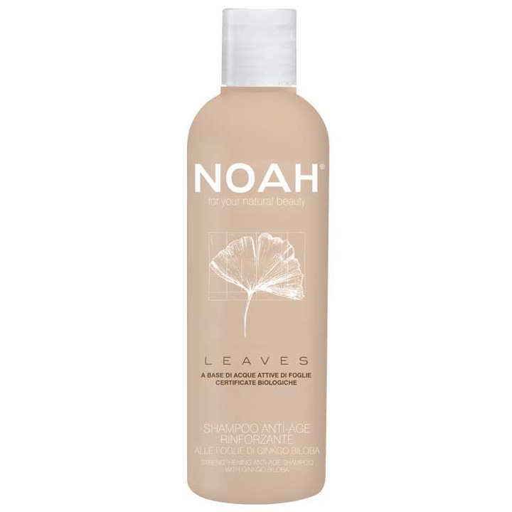Sampon natural de intarire cu apa organica din frunze de ginkgo biloba, NOAH, 250 ml