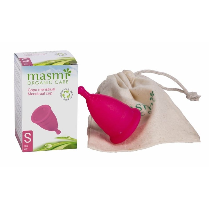 Cupa menstruala Masmi, Bumbac, Roz, S