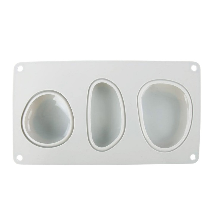 Matrita forma pietre, Silicon, 26.3x14.5 cm, Alb