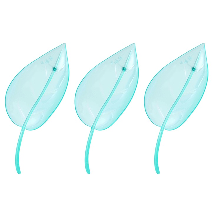 Комплект от 3 гевгира за поливане на растения, дизайн на листа, зелен