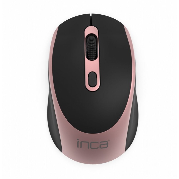 Mouse fara fir, Inca, 2.4 GHz, Optic, 1600 dpi, Negru/Roz