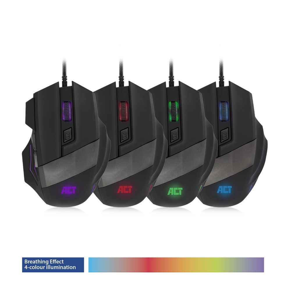 Mouse gaming, ACT, 3200 dpi, Negru - eMAG.ro