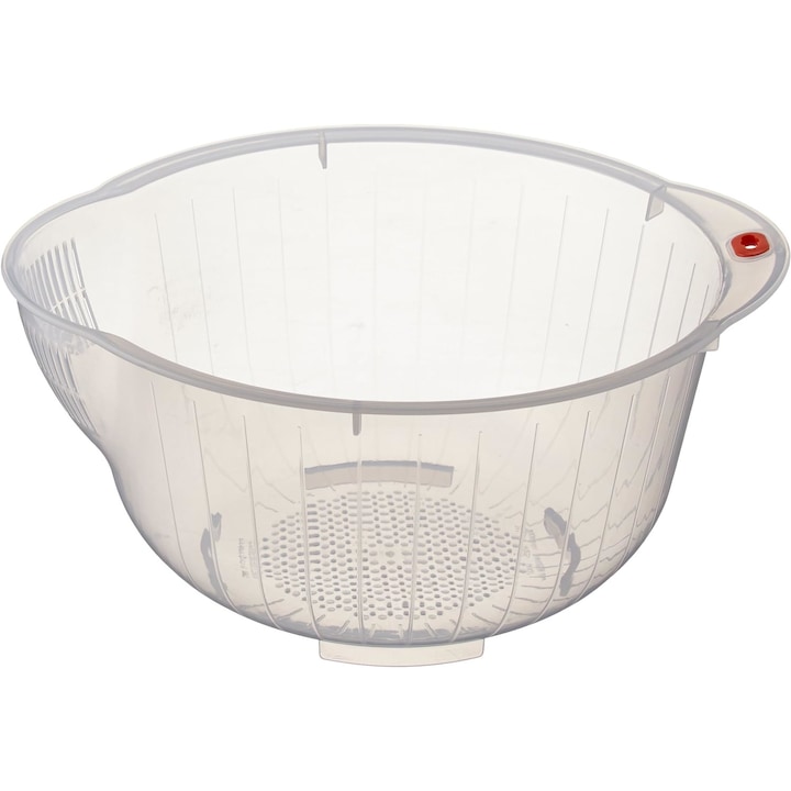 Купа с гевгир, QttvbTna, Пластмаса, BPA-free, За измиване на ориз, 13,3 x 25 см, Прозрачна