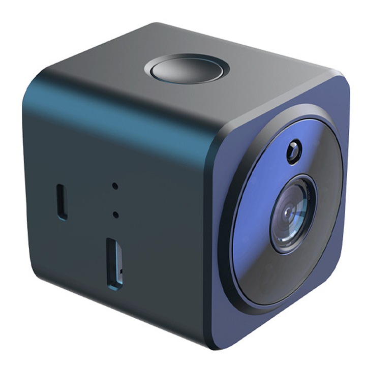 Компактна вътрешна камера за видеонаблюдение, 1080P HD, детектор на движение, двупосочно аудио