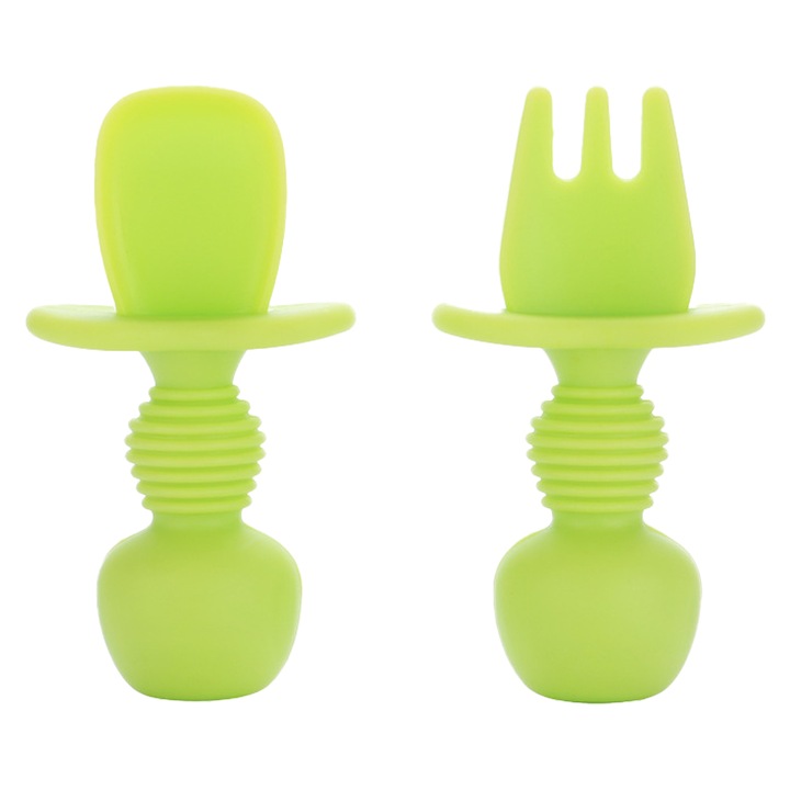 Set tacamuri pentru bebelusi QttvbTna, silicon, anti-inecare, ergonomic, lavabil in masina de spalat