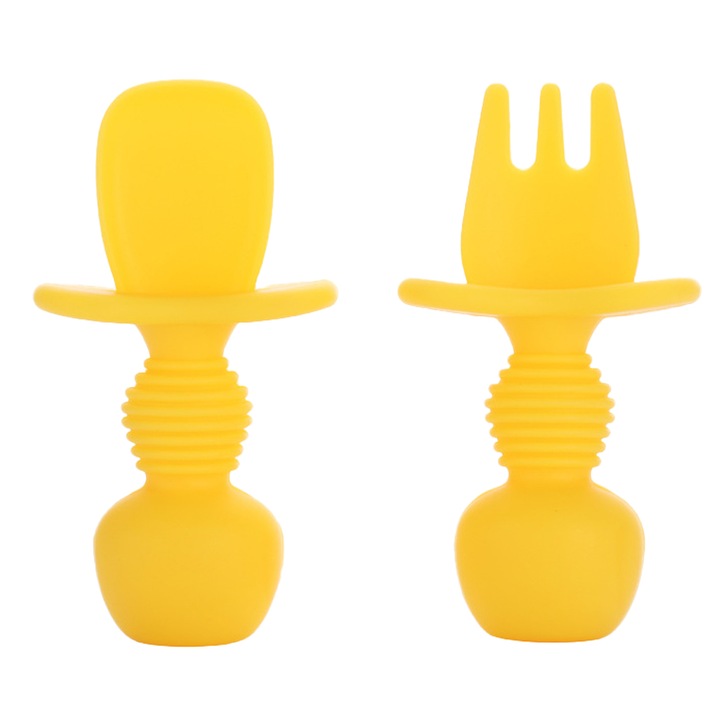 Set tacamuri pentru bebelusi QttvbTna, silicon, anti-inecare, ergonomic, lavabil in masina de spalat