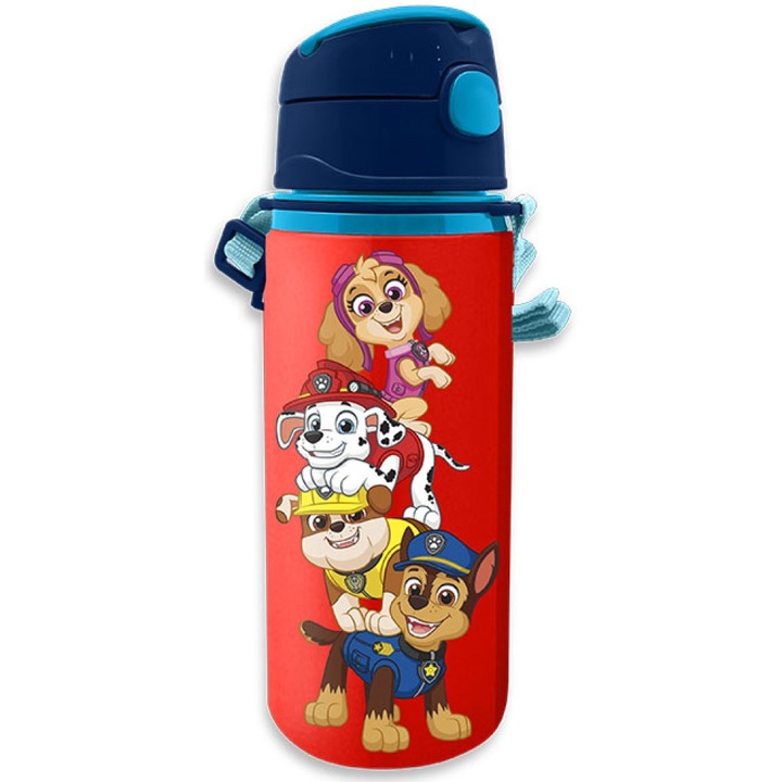Бутилка за вода, KIDS LICENSING, Алуминиева, Paw Patrol, Многоцветна