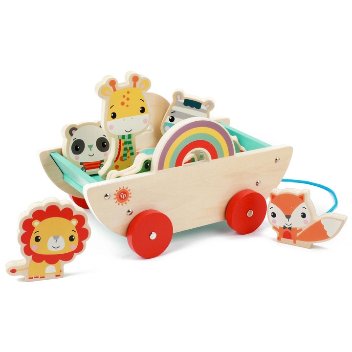 Jucarie pentru bebelusi, Fisher Price, Lemn, 18 m+, Multicolor