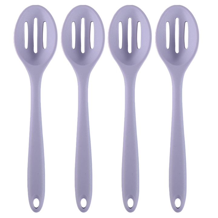 Set 4 Linguri Perforate din Silicon, QttvbTna, Rezistente la Caldura, Multicolor