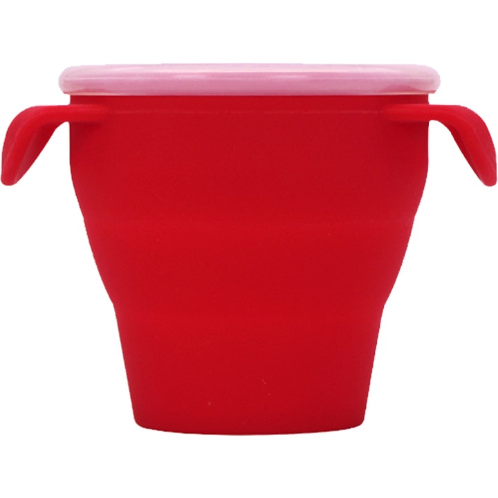 Cupa pentru gustari, container pliabil din silicon, rezistent la scurgeri