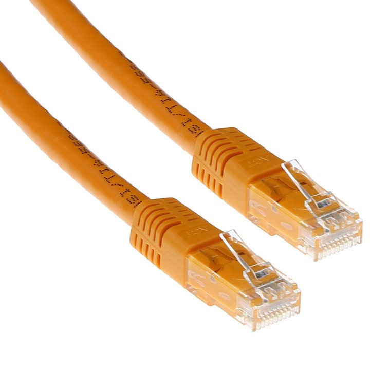 Cablu de retea ACT, U-UTP, CAT5e, 15m, portocaliu, 248954
