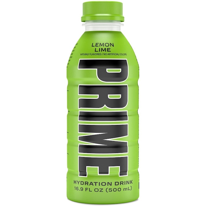 Prime® Hydration Drink USA Lemon Lime, Bautura pentru Rehidratare cu Aroma de Lamaie si Lime, 500 ml