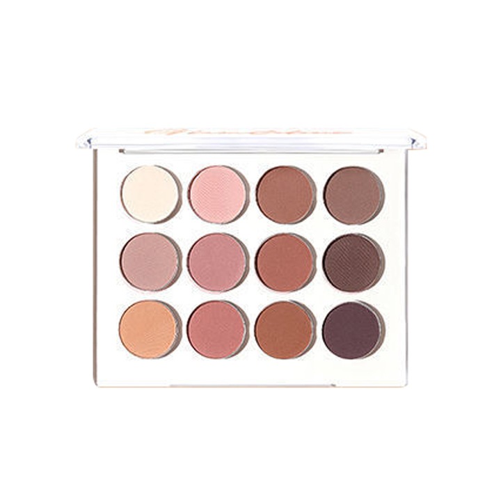 QttvbTna szemhéjfesték paletta, pigmentált színek, 12 árnyalat