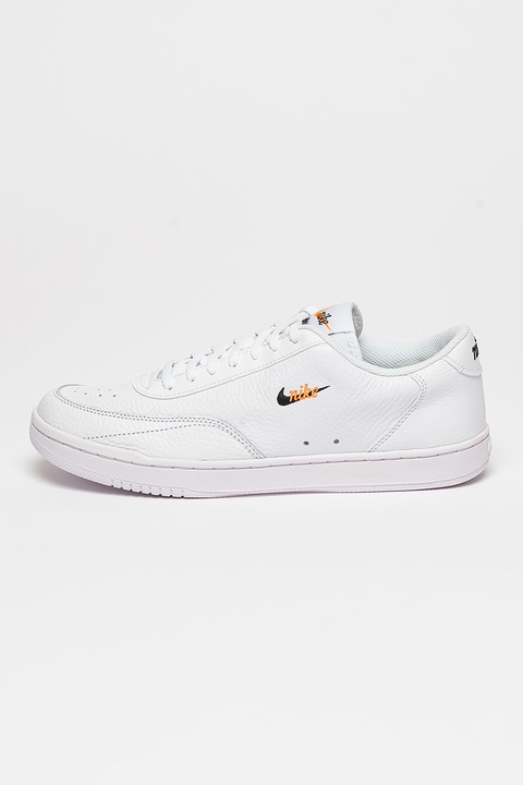 Nike, Спортни обувки Court Vintage Premium с кожа и еко кожа, Бял
