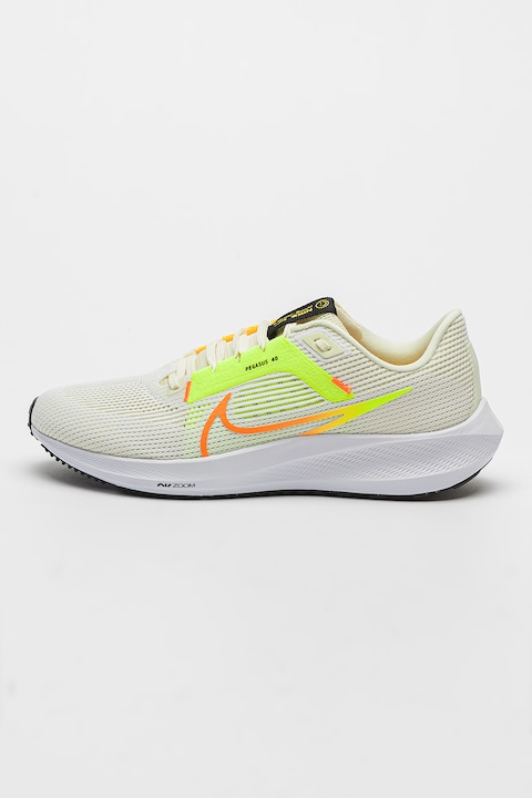 Nike, Pantofi pentru alergare Air Zoom Pegasus 40, Verde neon/Crem