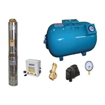Kit complet sistem hidrofor, pompa de apa submersibila Raider RD-WP31/80, rezervor de 80 litri cu manometru, presostat, racord 5 cai, manometru Kit complet sistem hidrofor, pompa de apa submersibila Raider RD-WP31/80, rezervor de 80 litri cu manometru, presostat, racord 5 cai, manometru