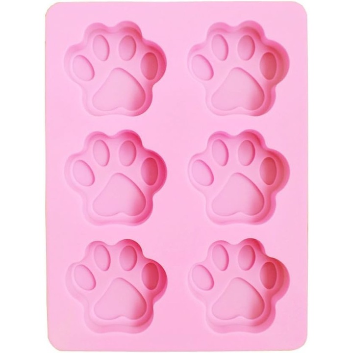 Forma prajituri, Model labuta pisica, Silicon alimentar, -40~230℃, 18.5x14x1.5cm, Roz