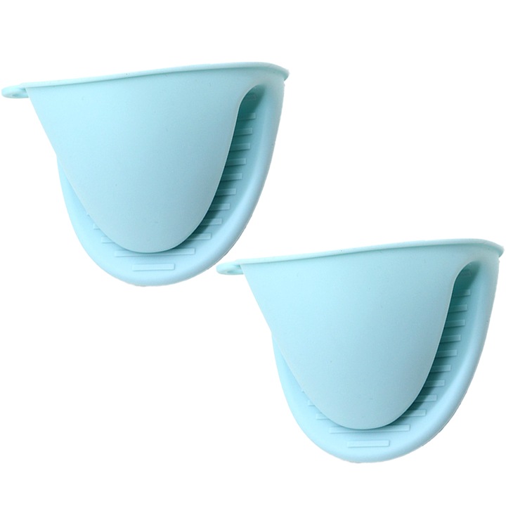 Szilikon sütőkesztyű, mini garnitúra, hőálló, csúszásmentes, kék