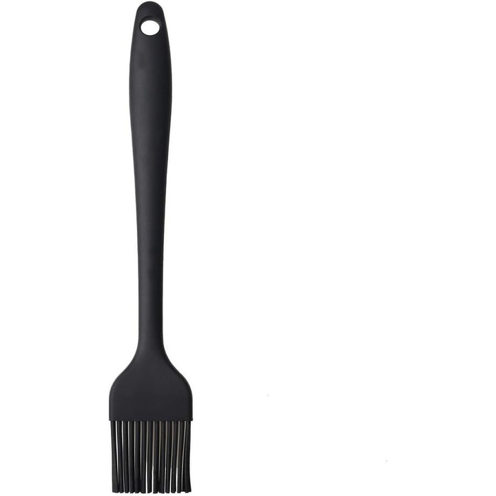 Pensula de patiserie din silicon Nuoshen, rezistenta la caldura, negru, 20.7cm