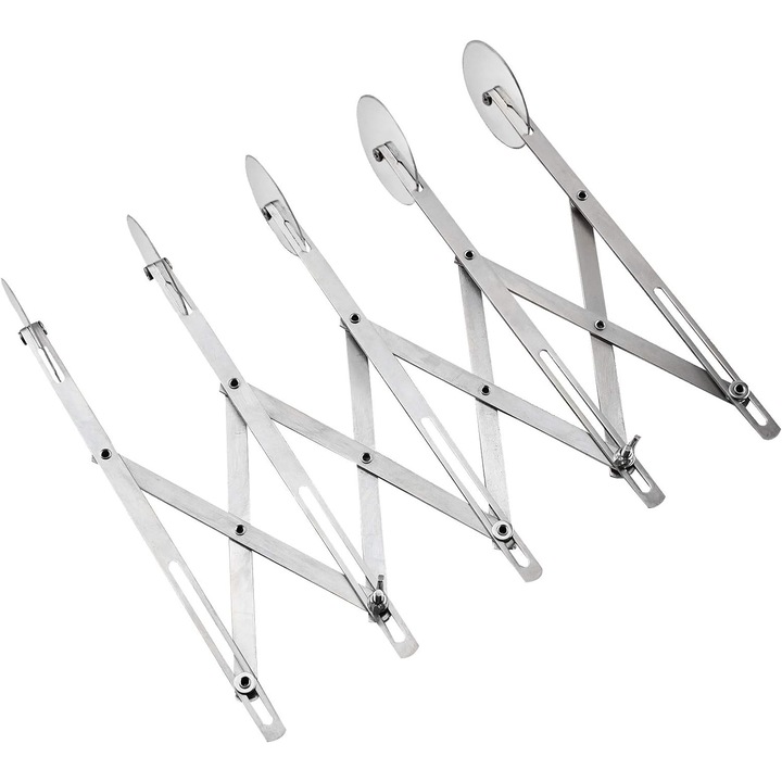 Role pentru taiat aluat, Inox, 24.5 x 5.7cm, Argintiu