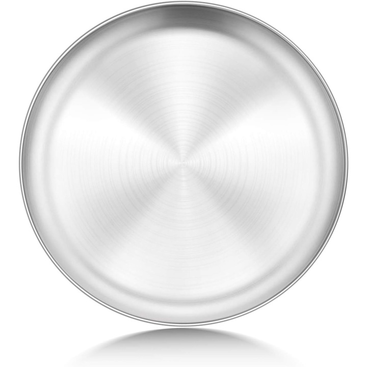 QttvbTna pizzatálca, rozsdamentes acél, ellenállás, megemelt él, 26 cm/30 cm