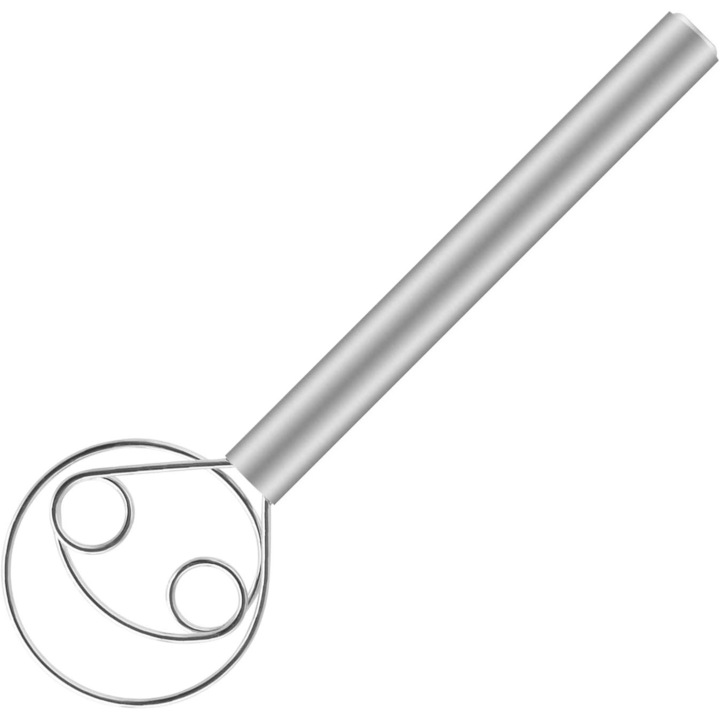 Датска бъркалка за тесто QttvbTna, Неръждаема стомана, Сребрист