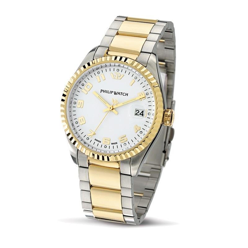 Ceas barbatesc Philip Watch R8253597016 Quartz Auriu, Argintiu