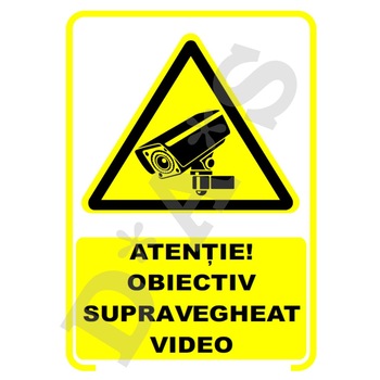 Set de 2 indicatoare A5 - obiectiv supravegheat video Set de 2 indicatoare A5 - obiectiv supravegheat video
