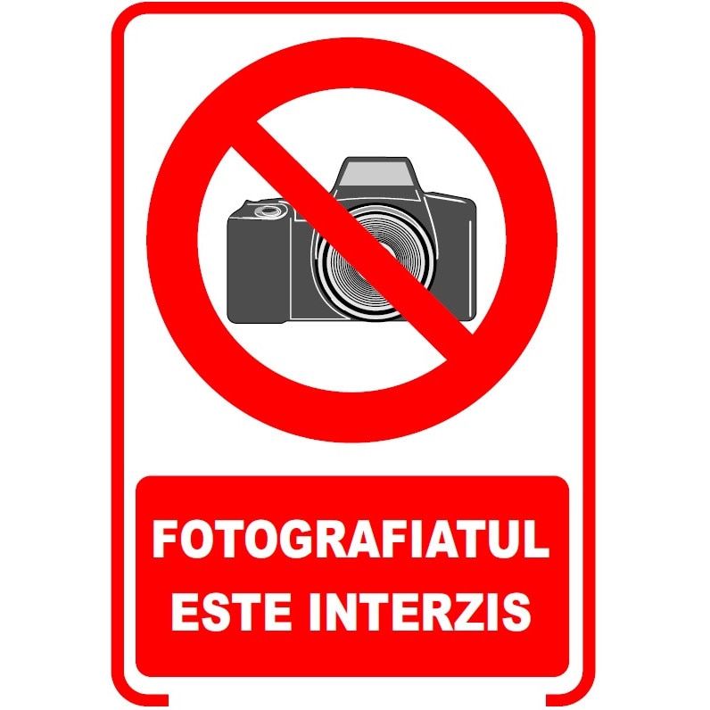 Set de 2 indicatoare A5 - fotografiatul interzis