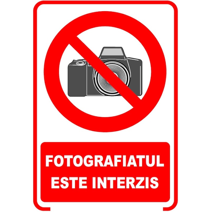 Set de 2 indicatoare A5 - fotografiatul interzis