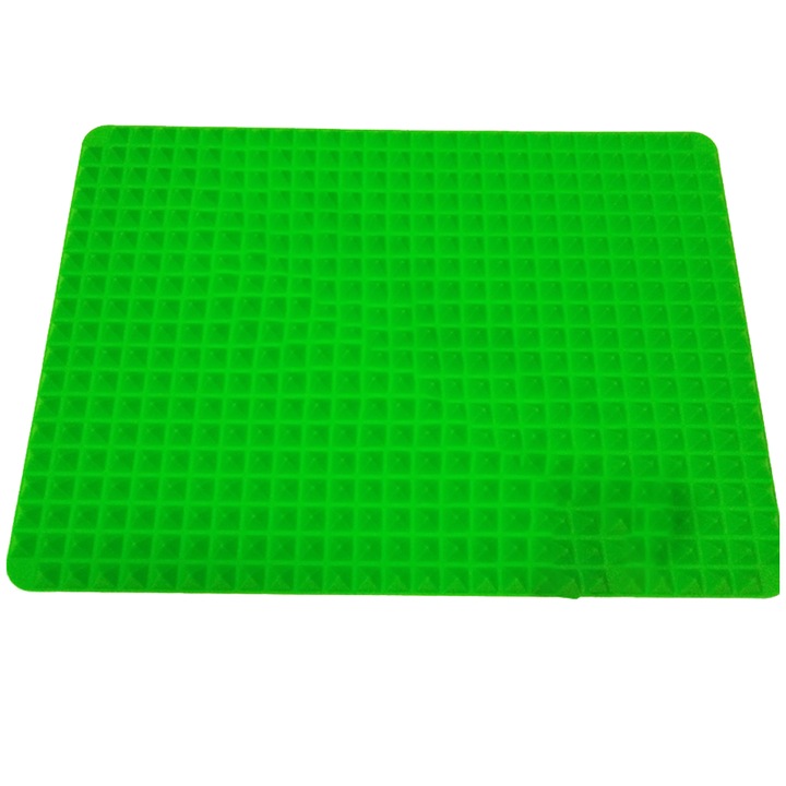 Többfunkciós szilikon sütőtepsi piramis formával, 100% élelmiszeripari szilikon, rugalmas, 40x30cm