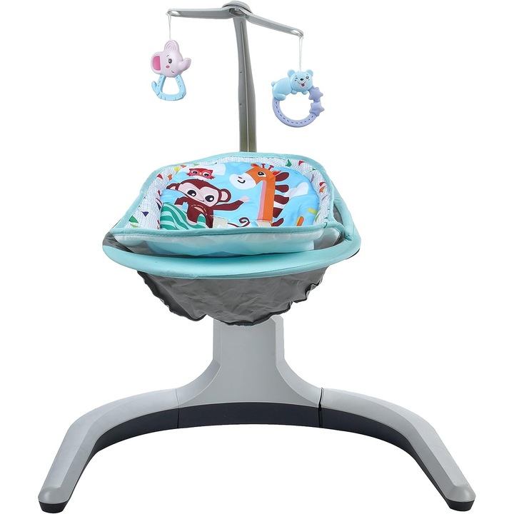 Електрически люлеещ се стол 2 в 1, многофункционален, с песни и играчки Cradle Chair